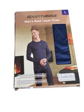 Adventuridge Men’s Base Layer Crew Long Sleeve Shirt Royal Blue Size Large