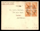 Mayfairstamps Australia FDC 1938 block Melbourne to Mauritius First Day Cover aa