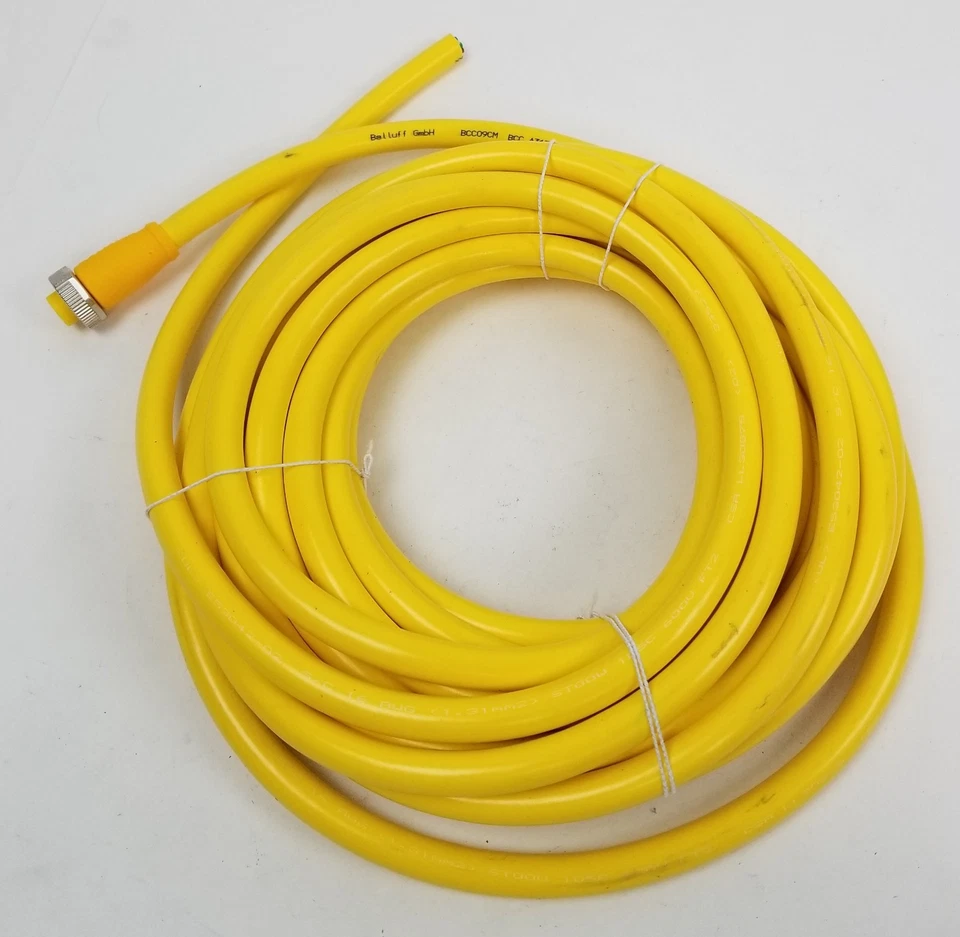 Juego de cables Balluff BCC09CM amarillo 5 pines 7/8" hembra 10 m 16 AWG NUEVO Foto 2 de 4
