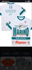NWT Miami Dolphins Shirt Mens Large Dan Marino #13 Mitchell & Ness Throwbacks
