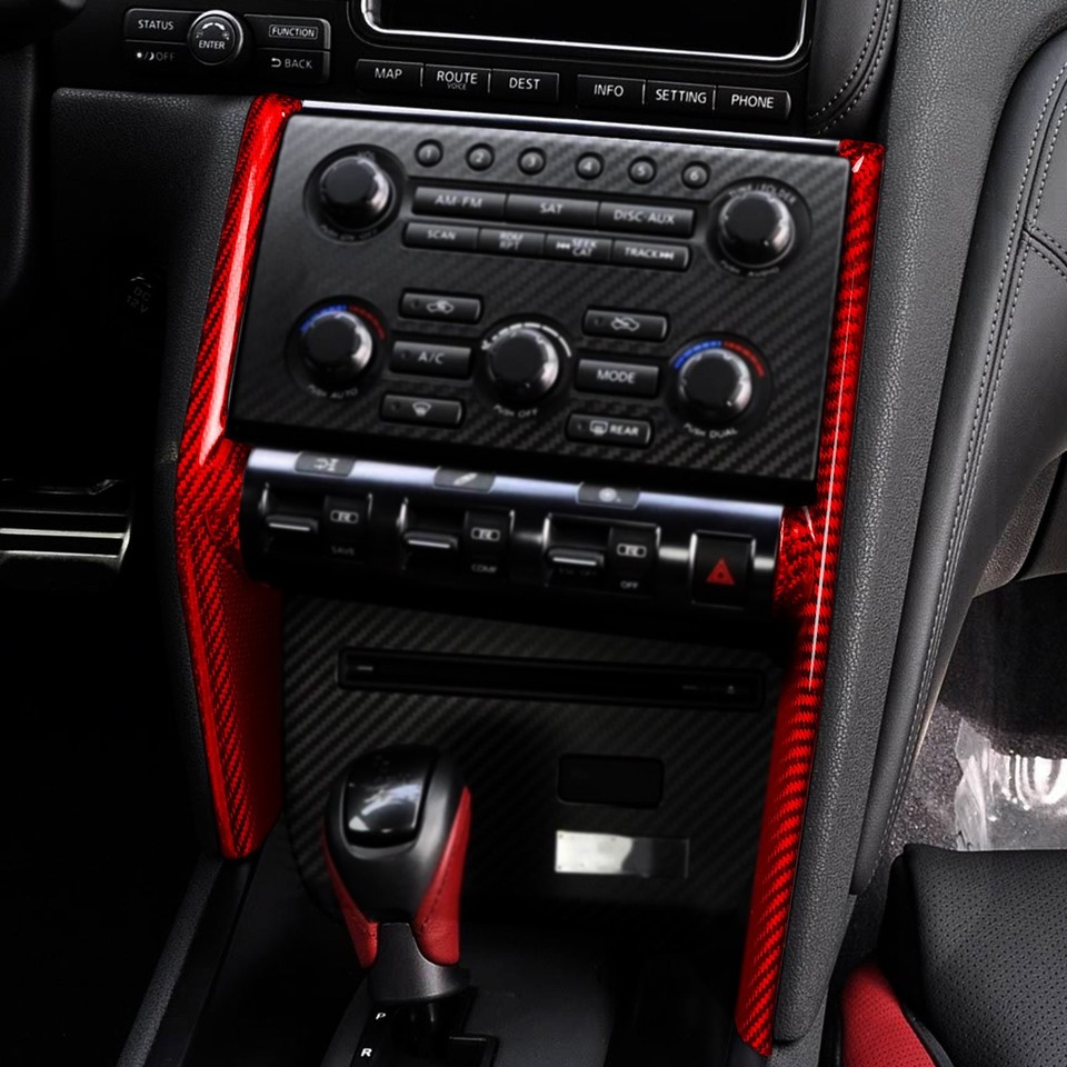 For Nissan GTR R35 08-16 Carbon Fiber Inner Console Side Panel Cover ...