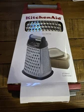 KitchenAid Box Grater W/Covered Container  (Empire Red) KN300OSERA - New