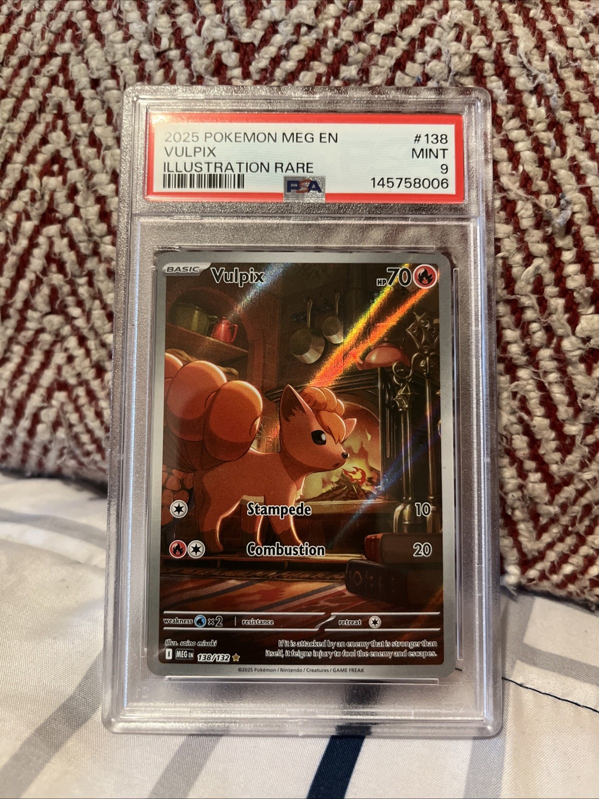 Pokémon TCG Vulpix Illustration Rare Card #138/132 Mega Evolutions