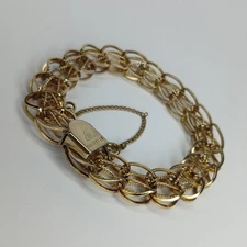 Vintage ~ Jacoby Bender 12K Gold Filled Charm Bracelet ~ 7"