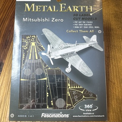 Mitsubishi Zero Metal Earth 3D Laser Cut Metal Model Fascinations Airplane