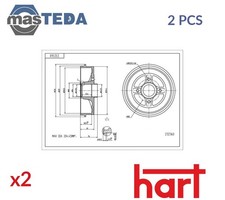 232 360 BRAKE DRUM PAIR SET REAR HART 2PCS NEW OE REPLACEMENT