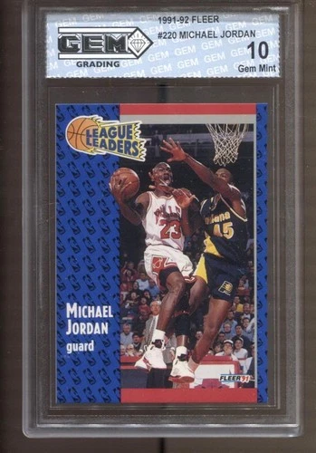 1991-92 Michael Jordan Fleer #220 Gem Mint 10 Chicago Bulls GOAT
