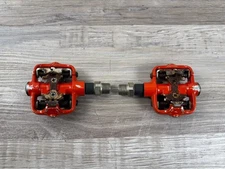 Ritchey ROCKWERKS Dual 9/16 SPD Clipless Pedals - MTB / Gravel / XC / CX - Red