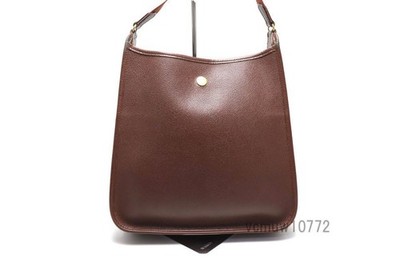 HERMES Vespa PM Togo Leather Shoulder Bag Brown Women's Bags Used