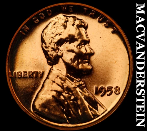 1958 Lincoln Wheat Cent-Choice Gem Proof Lustrous No Reserve #G8493