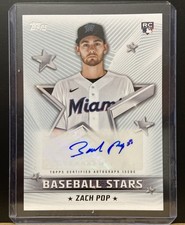 2022 Topps Series 1 - Baseball Stars Autographs Zach Pop #BSA-ZP (AU, RC)