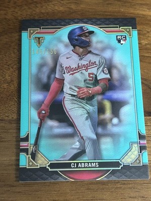 2022 Topps Triple Threads CJ Abrams RC Rookie  Aquamarine 145/150 Nationals