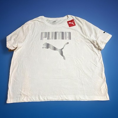 NWT PUMA Dot Spectrum Tee White Cotton Men's 3XL Short Sleeve T-Shirt