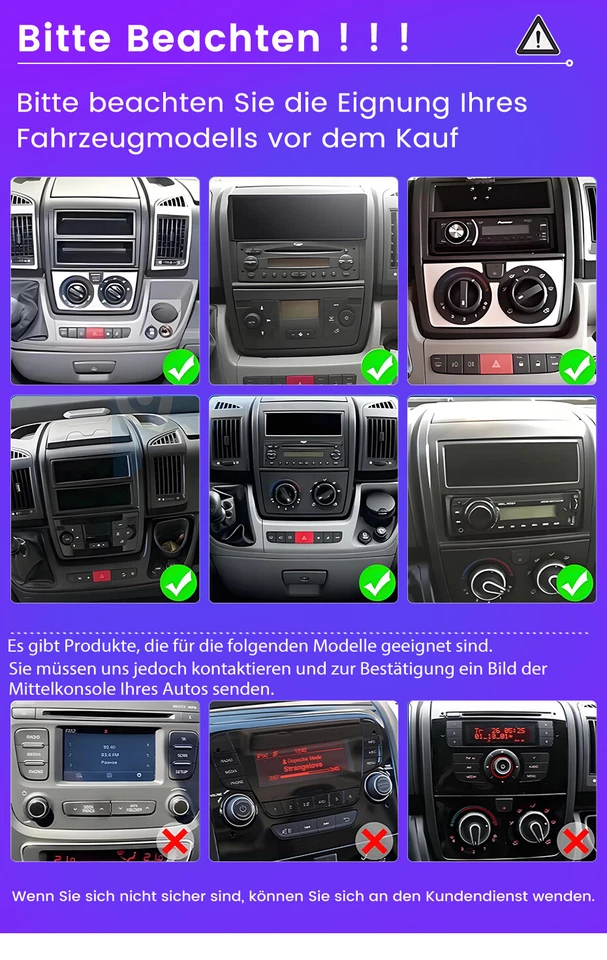 6+128G CarPlay Android 13 Autoradio GPS Navi WiFi Für Fiat Ducato 2006 2007-2013 - Bild 4 von 4