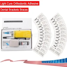 10X Dental Bracket Braces Roth.022 Hook 345/ Ortho Light Cure Bonding Adhesive