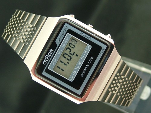 Vintage Otron Early 1970s Digital LCD Watch NOS New Old Stock - Afbeelding 1 van 11