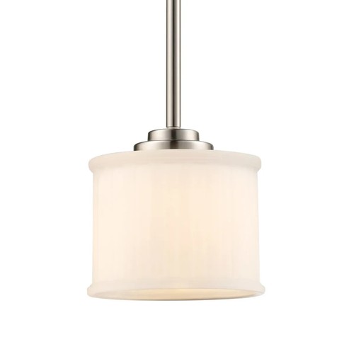 One Light Brushed Nickel Frosted Glass Mini Pendant Cahill Collection Orig $162 - Picture 2 of 2