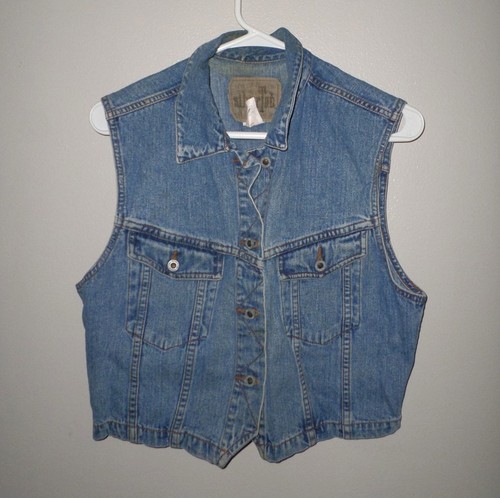 Denim Vest juniors small Silver Tab 