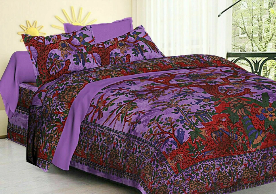 Bedding Set Black Duvet Cover Mandala Hippie Gypsy Indien Quilt Cover Boho - Image 3 of 3