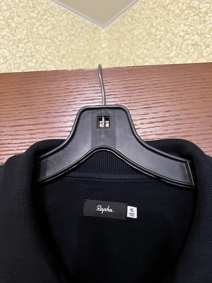 RARO LOGOTIPO RAPHA ALGODÓN HOMBRE BICICLETA CICLISMO MANGA LARGA CREMALLERA COMPLETA TALLA XL AUTÉNTICO Foto 3 de 4
