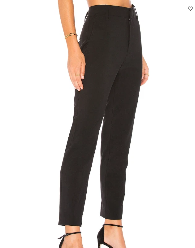 Pantalón tobillo cónico Vince para mujer talla 6 negro lana elástica Foto 2 de 4