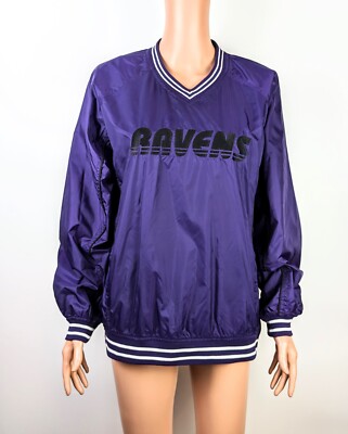 NFL Baltimore Ravens Purple V- Neck Long Sleeve Pullover/Jersey size 16-18