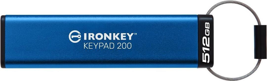 Kingston IronKey Keypad 200 512GB USB-A AES Encrypted (IKKP200/512GB)