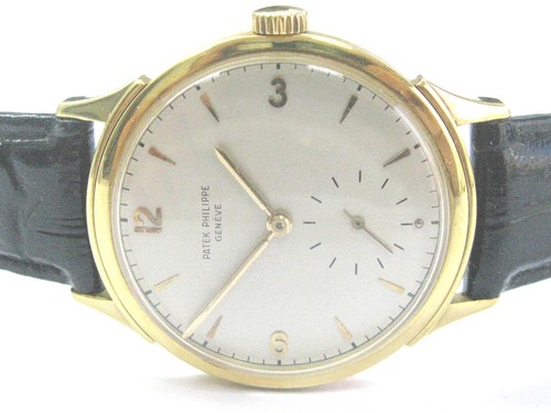 Patek Philippe 18Kt Oro Giallo Cinturino Orologio in Pelle Nera 2569 | eBay