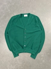 Vintage Cardigan Sweater Size Large Lord Jeff True Thrashed Old 1960s-1970s