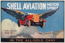 SHELL SPIRIT AND MOTOR OIL *2X3 FRIDGE MAGNET* VINTAGE ADVERTISEMENT GARAGE GAS