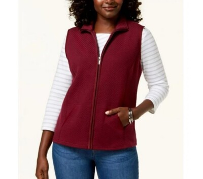 Burdeos Chaleco Scotta Karen Scott Womens Petite PP Bordeaux