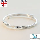 Women 925 Sterling Silver Bracelet Bangle Love Charm Ladies Jewellery Gift