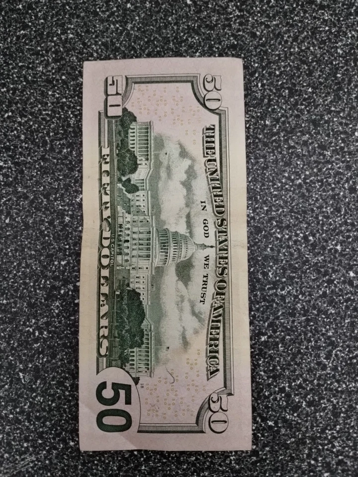 50 Dollar 2009 A. Misprint Bill,Ink Like A bird(Eagle) Going Soon!+4 Old Pennies - Image 3 of 3