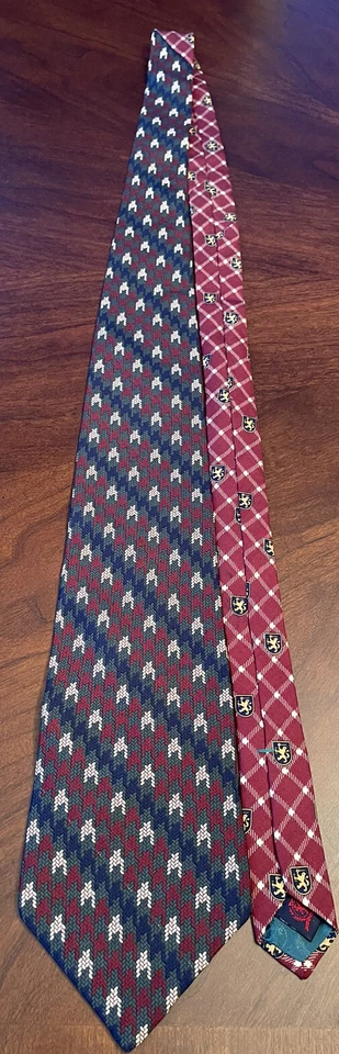 Corbata de cuello Tommy Hilfiger pata de gallo 100 % seda para hombre hecha en Estados Unidos Foto 3 de 4