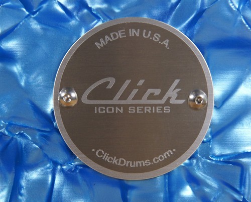 Click Icon 6x12 10ply Maple Snare Drum Light Blue Pearl Finish - Picture 6 of 9