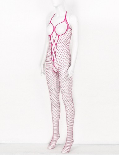 US Women Bodysuit Body Stocking Lingerie Fishnet Babydoll Sleepwear Nightwear - Picture 57 of 62