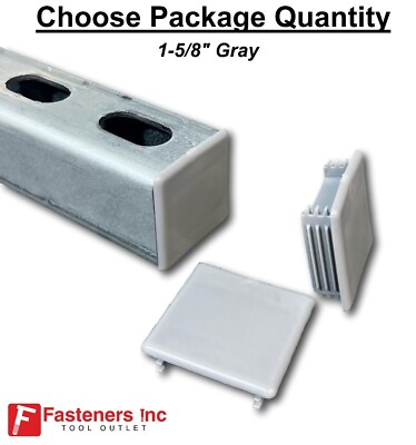 #ad #ad PVC Style Plastic GRAY GREY End Caps Unistrut Channel 1 5 8#x27;#x27; X 1 5 8#x27;#x27; #EC 2G $73.49