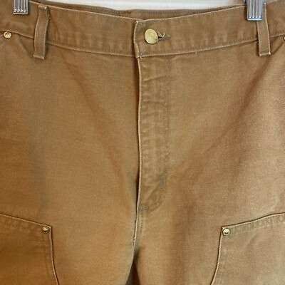 Vintage CARHARTT Duck Double Knee Carpenter Work Pants B01 BRN