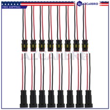 8 Pairs 2-Pin Car Waterproof Male Female Two Way Electrical Connector Plug Wire