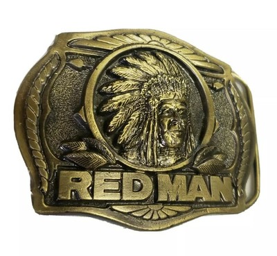 red man belt buckle 1988