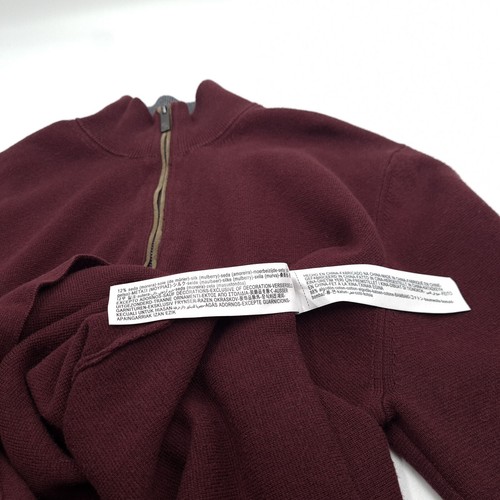 Massimo Dutti Suéter Para Hombre Rojo Algodón Burdeos Talla M - Imagen 8 de 8