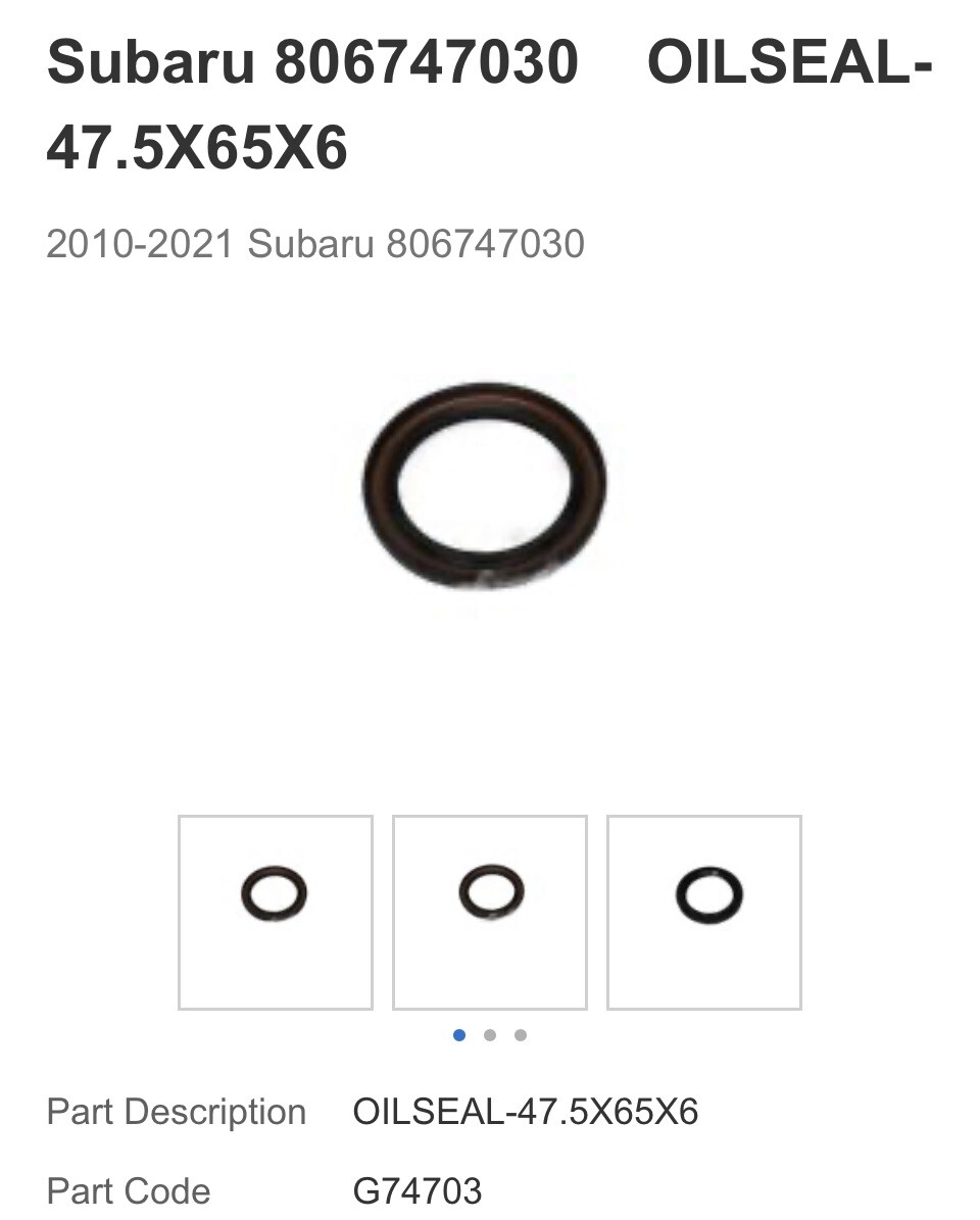 Subaru 806747030 Oil seal | eBay