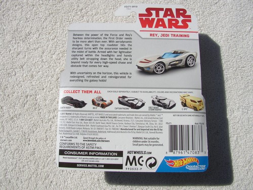Star Wars Tlj Rey Jedi Entrenamiento 1:64 Hot Wheels Personaje Cars Nuevo Nmbp - Imagen 3 de 3