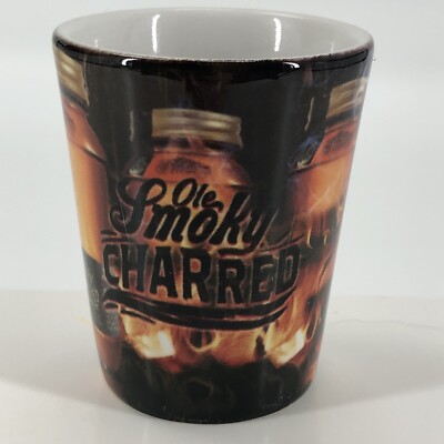 Ole Smoky Charred Moonshine Whiskey Advertising Ceramic Shot Glass, Tennessee