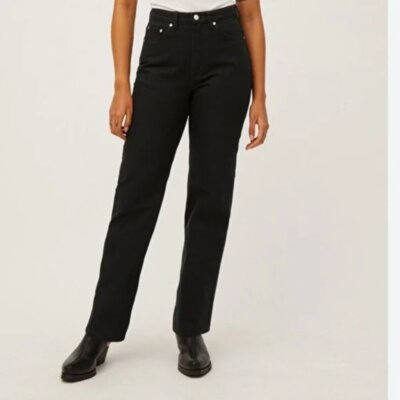 Weekday Rowe Extra High Waisted Black Jeans