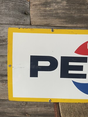 Vintage Pepsi Advertising Porcelain Sign Pepsi Cola Sign | eBay