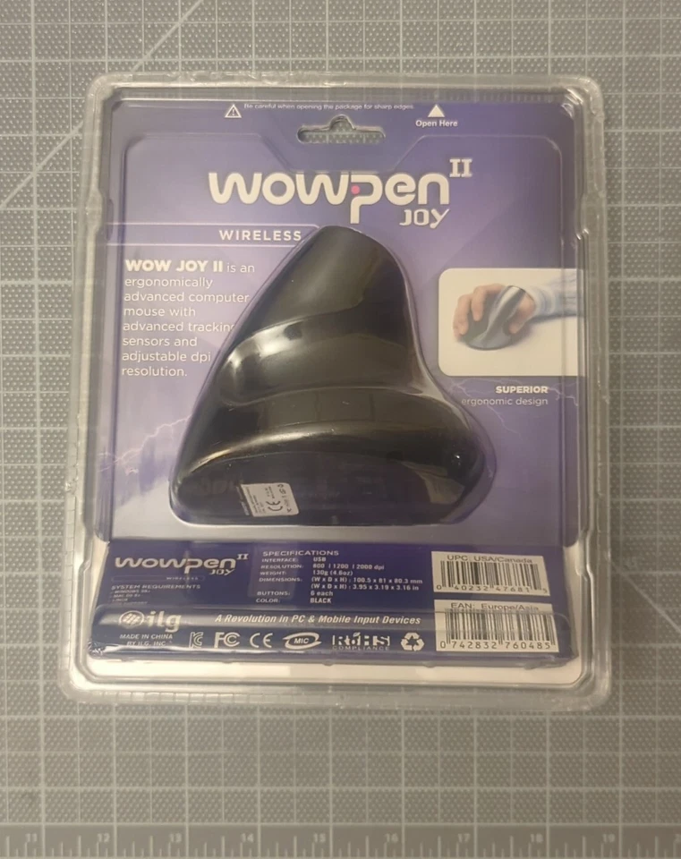 Ergoguys WP-012-BK-EW WOW PEN JOY II WIRELESS ERGONOMIC COMPUTER MOUSE BLACK - Image 2 of 2