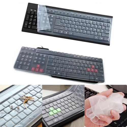 Universal Silicone Desktop Computer Keyboard Cover Skin Protector Film Cover  GF