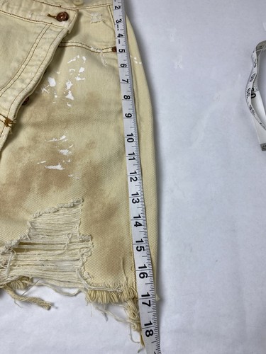 Free People Skirt Womens Size 26 Beige Parker Wrap Distressed Mini Skirt Casual - Picture 8 of 9