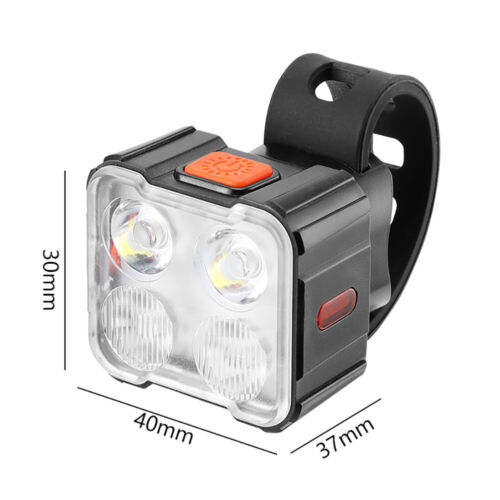 Luz Bicicleta Tipo-C USB Recargable Bicicleta Luces Traseras Delanteras Accesorios Ciclismo - Imagen 11 de 18